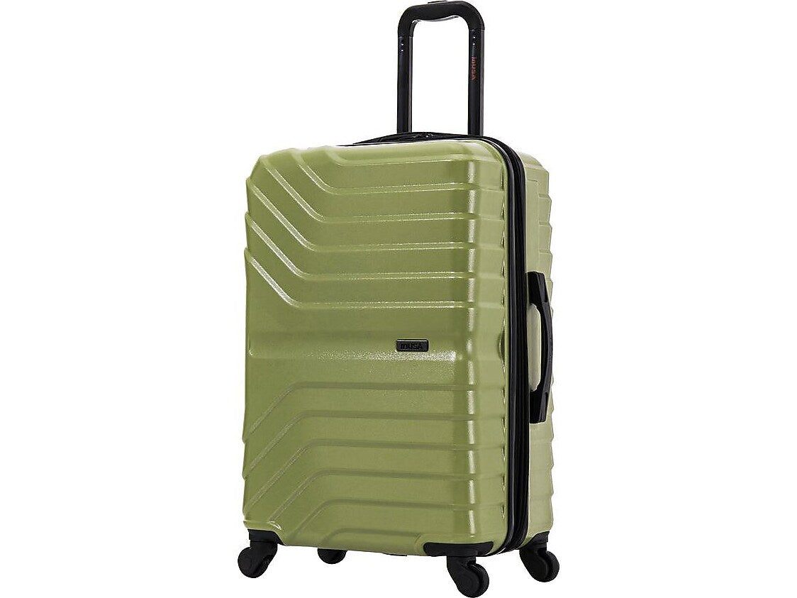 InUSA Aurum 27.98" Hardside Suitcase, 4-Wheeled Spinner, Green (IUAUR00M-GRN)