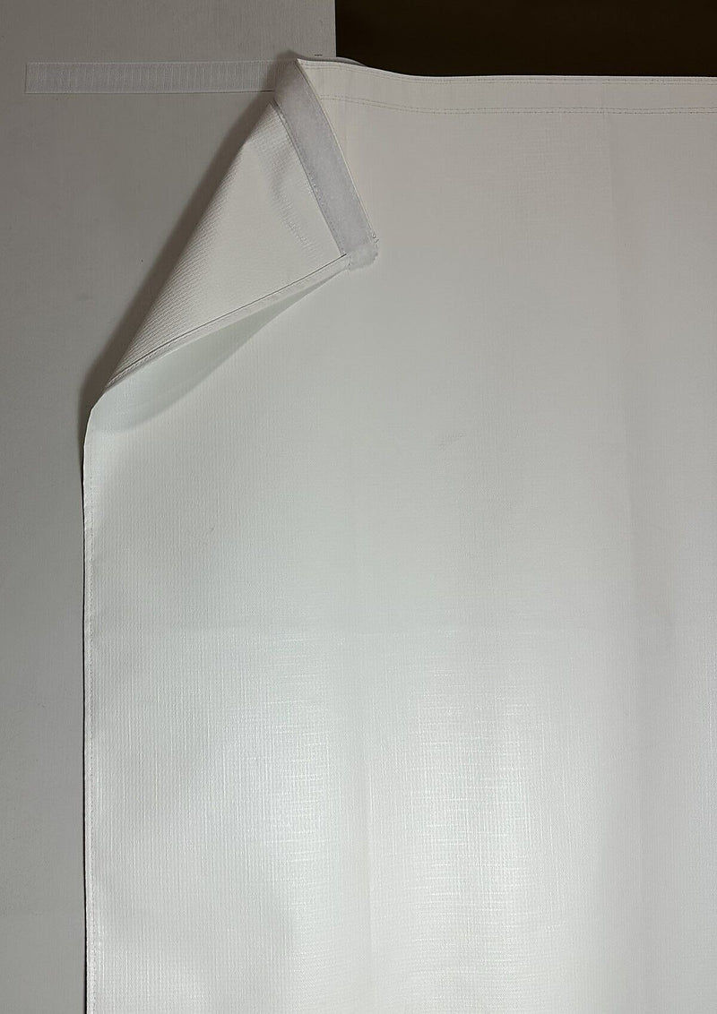 Gary Manufacturing  Anti-Ligature 70" x 72" Vinyl Shower Curtains, Hook & Loop Strips, White, 12/Case (STPSTDVS)
