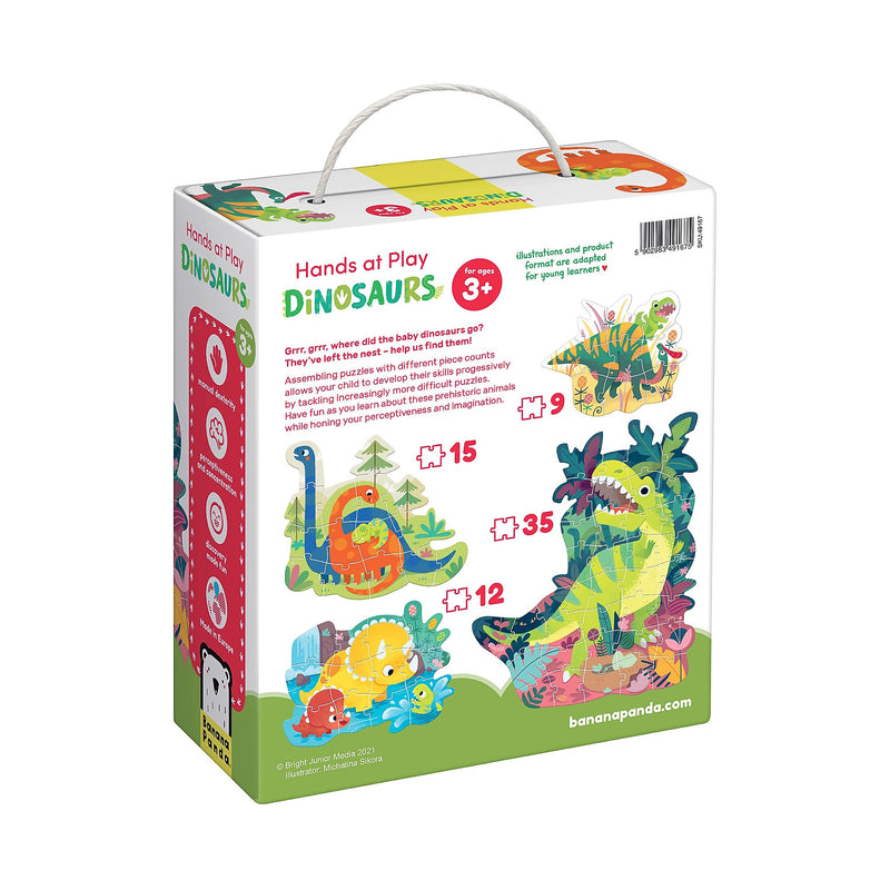 Banana Panda 71-Piece Hands at Play Dinosaurs, 4/Set (BPN49167)