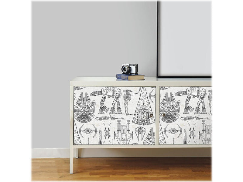 RoomMates Star Wars Blueprint Contemporary Wallpaper, Movies & TV (RMK11036WP)