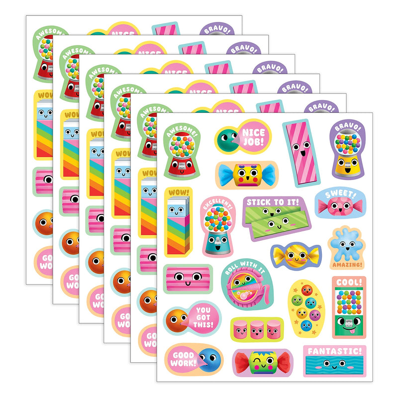 Teacher Created Resources Bubble Gum Smelly Stickers, Multicolored, 120/Pack, 6/Packs/Bundle (TCR9446-6)