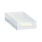 Azar Nameplate Holder, 8.5" x 2.5", Horizontal, Wall Mounted, Clear, Acrylic, 10/Pack (122018)