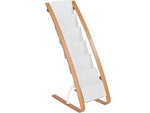 Alba Literature Holder, 8.3" x 11.7", White/Wood, Steel/ABS (DDEXPO6W BC)