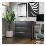 Alera 3-Drawer Lateral File Cabinet, Letter/Legal Size, Lockable, 40.25"H x 42"W x 18.63"D, Charcoal (ALEHLF4241CC)