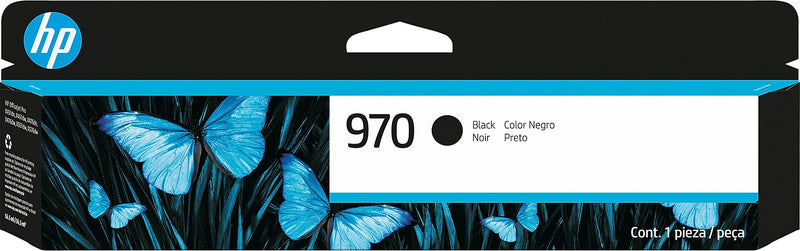 HP 970 Black Standard Yield Ink Cartridge, Prints Up to 3,000 Pages (CN621AM)