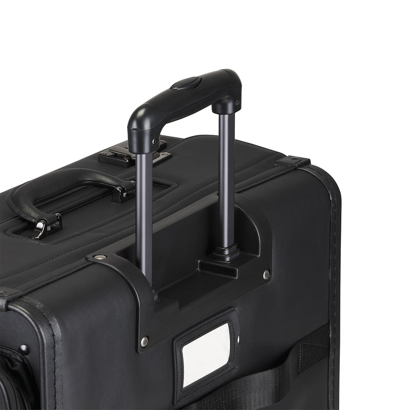 Bugatti Warren Briefcase, Laptop Compatible, Rolling, Black (BZCW053-Black)