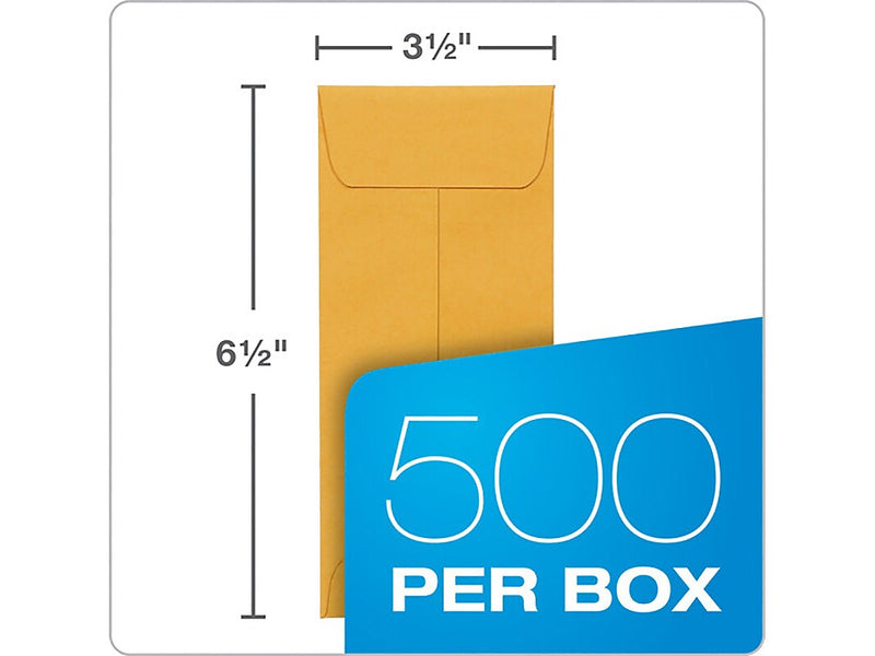 Quality Park Redi-Seal Self Seal #7 Envelope 3 1/2" x 6 1/2", Kraft, 500/Box (QUA50765)