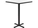 Correll Square-Shaped Dry-Erase Markerboard Cafe Table, 24" x 24", Frosty White/Black (BXB24DES-80)