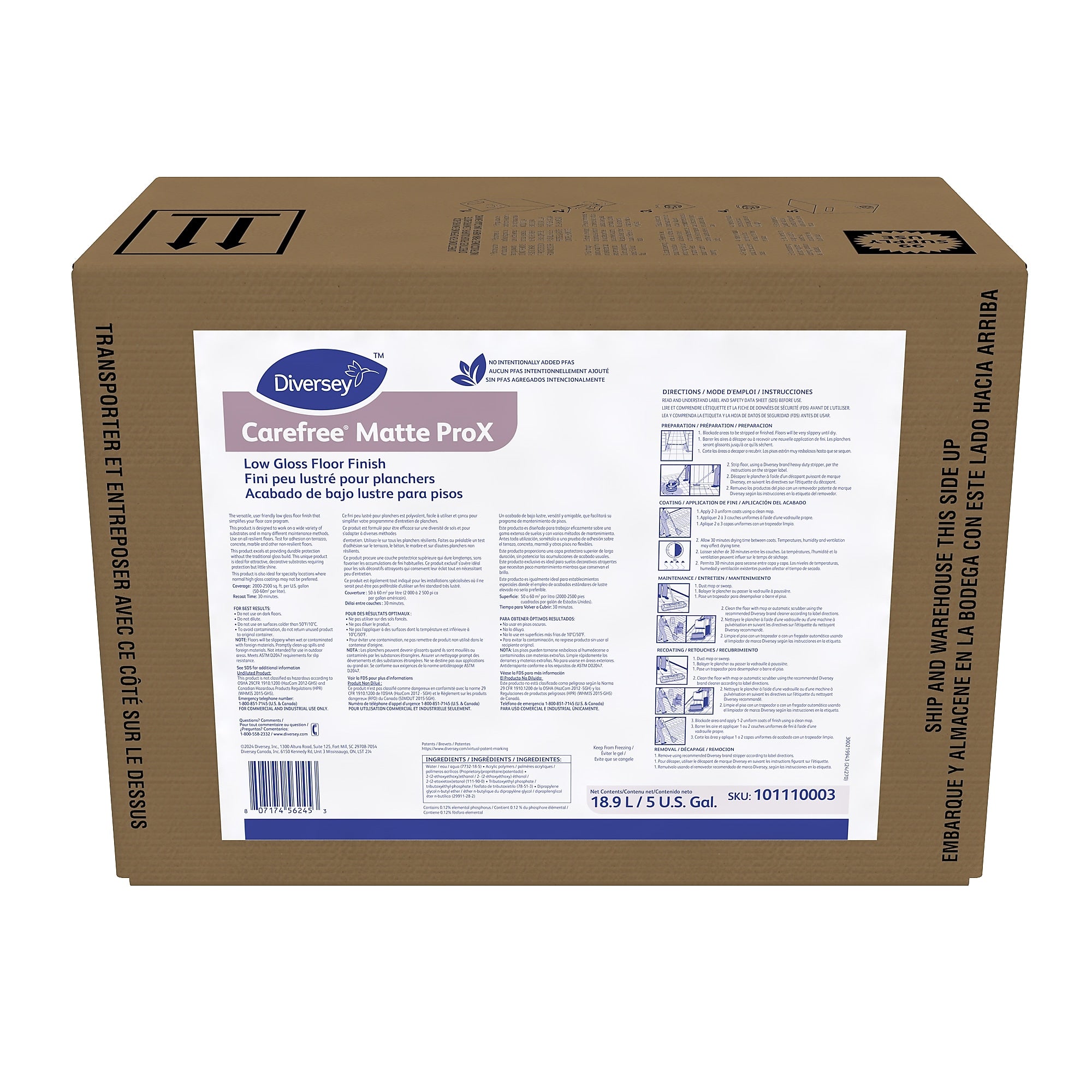 Carefree Matte ProX Floor Finish, Unscented, 640 Oz. (5104757)