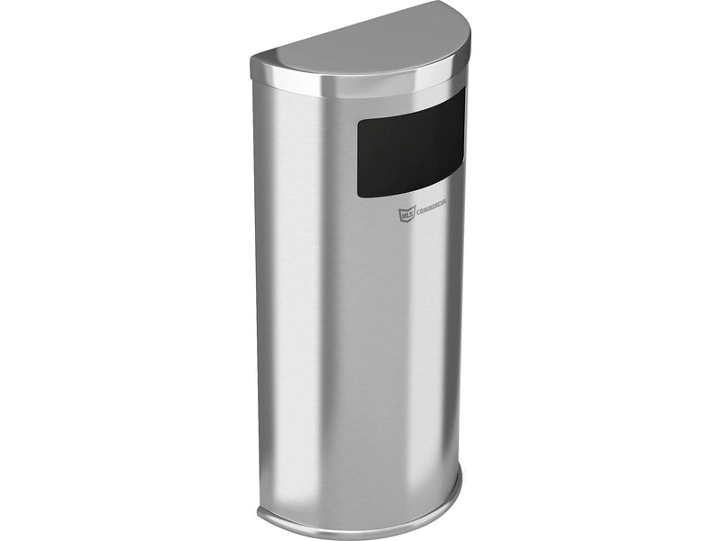 HLS Commercial Stainless Steel Trash Can, 9-Gallon, Silver (HLSC01G09A)
