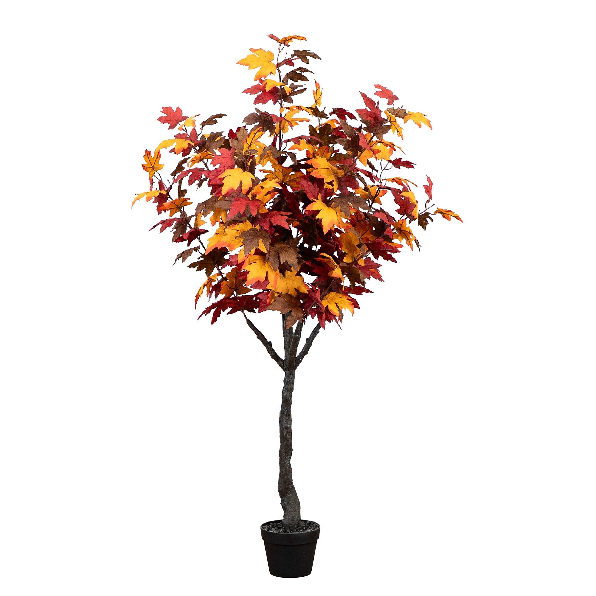 Nearly Natural 5' Autumn Smoky Maple Artificial Fall Tree (T4826)