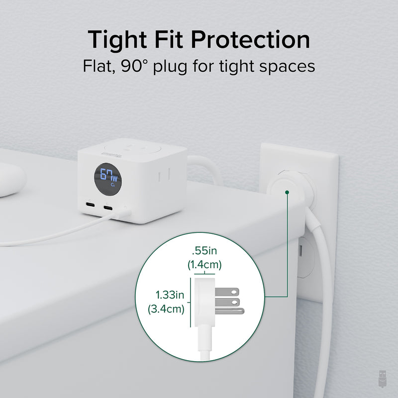 Plugable 67W USB-C Charging Station, White (PS3-METERC3)