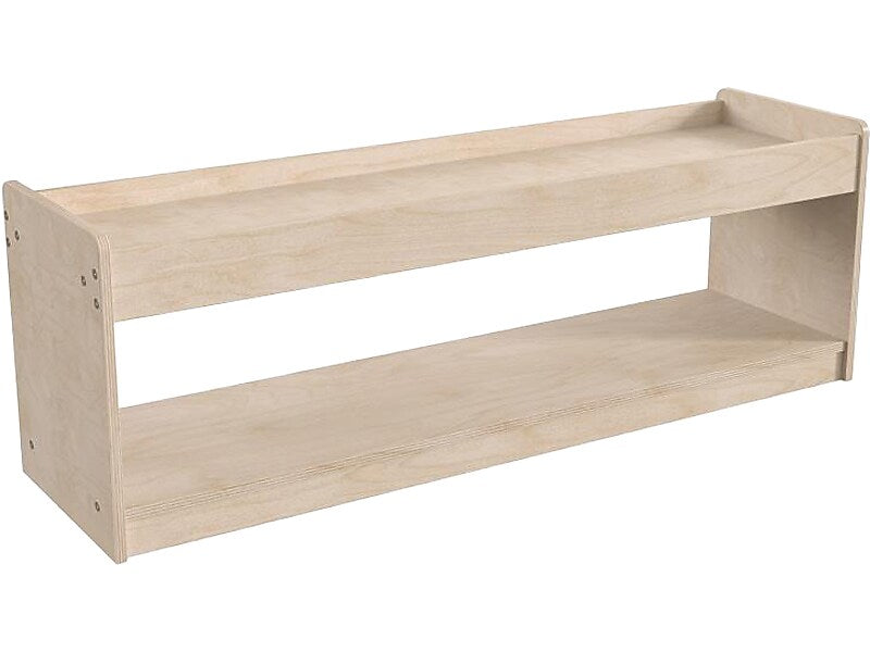 Flash Furniture Bright Beginnings Display Shelf Unit, 16"H x 47.25"W x 13"D, Brown (MK-KE24572-GG)