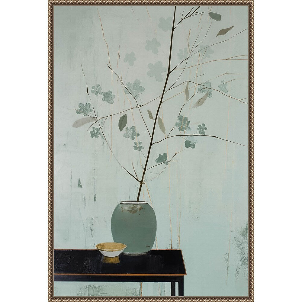 Amanti Art Branch in Vase by Treechild  Framed Canvas Wall Art Print, 23" x 33" (A42678302865)