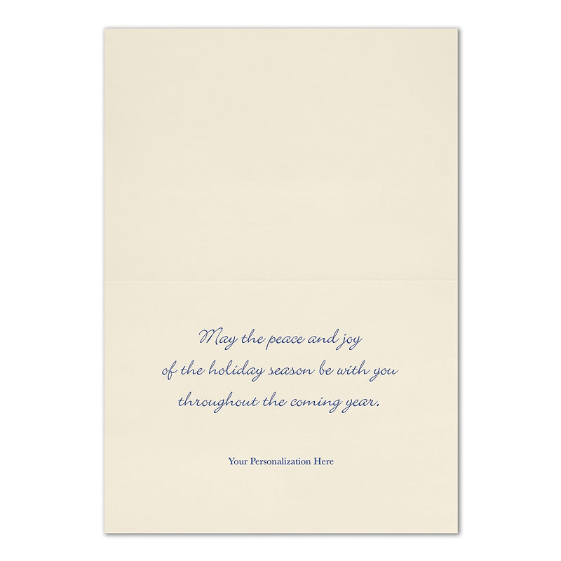 "Ornament Blessings" Holiday Card w/ Silver Lined White Envelope, 100/BX