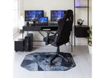 Anji Mountain Rug'd Cracked Ice Carpet & Hard Floor Gaming Chair Mat, 36" x 48", Gray/Blue (AMB9100)