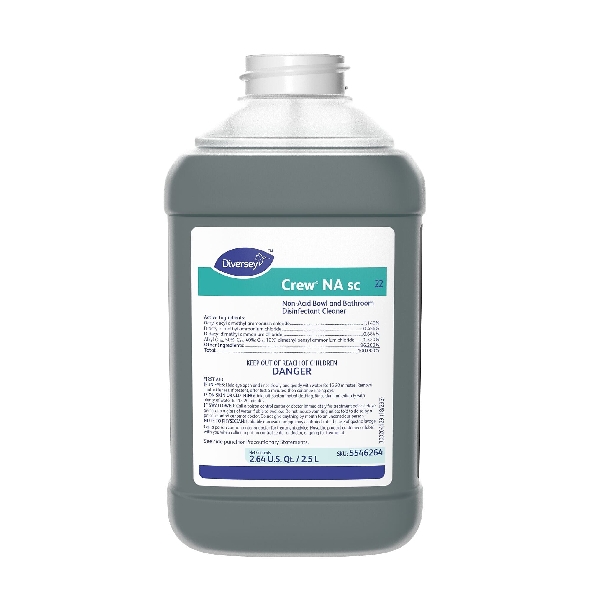 Crew Non Acid SC Disinfectant for Diversey J-Fill, Floral, 2.5 L / 2.64 U.S. Qt., 2/Carton (5546264)
