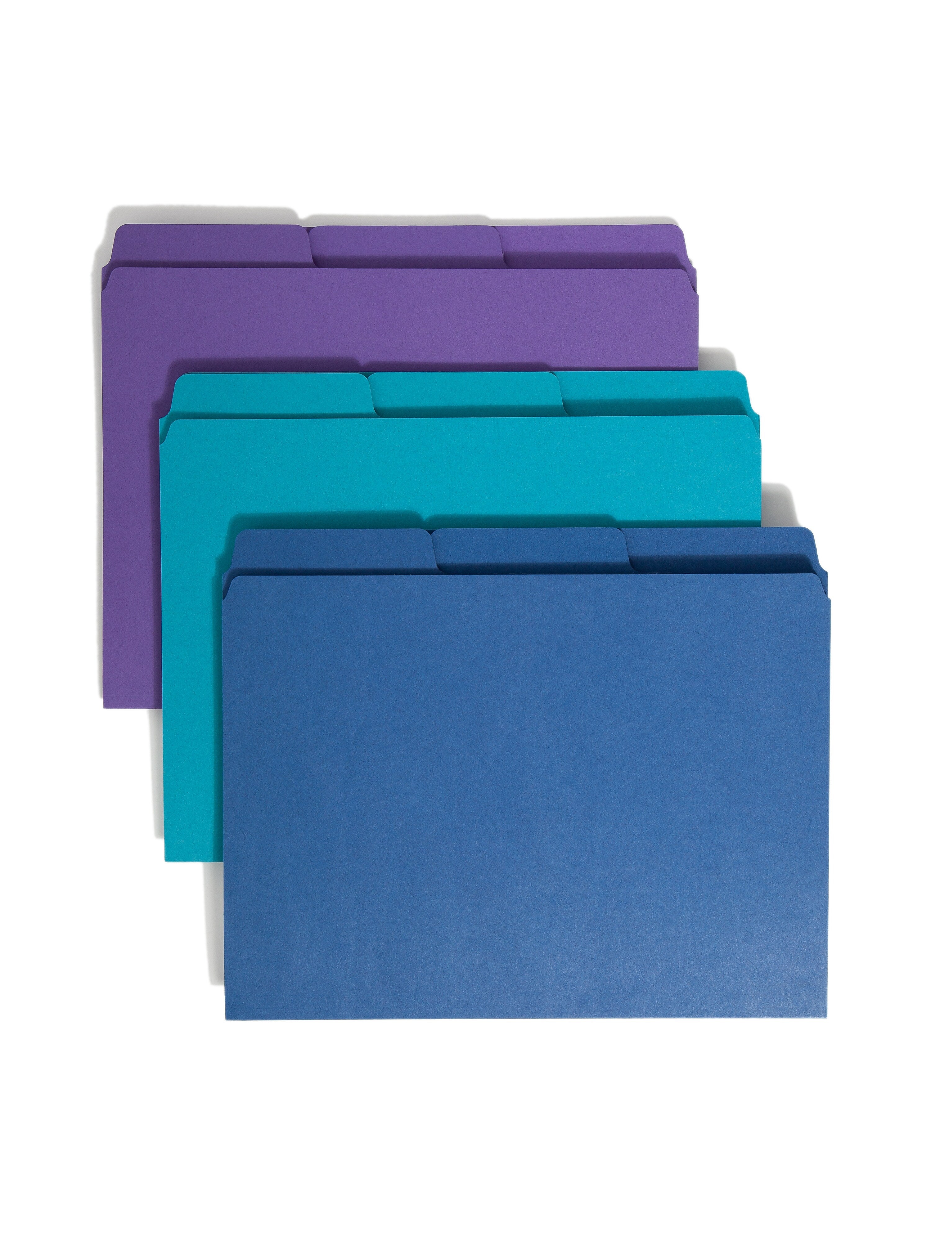 Smead SuperTab Organizer File Folder, Oversized 1/3-Cut Tab, Letter, Assorted Colors, 3/Pack (11989)