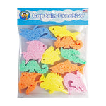 Captain Creative Super Sponges Sea Life Pack, 1", Assorted Colors, 8/Set (APISS18005)