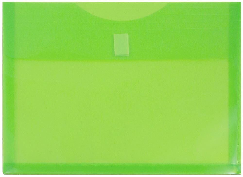 JAM Paper Premium Plastic Document File, Letter, Lime Green, 3/Pack (218V1LIX3)