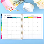 2025-2026 AT-A-GLANCE Simplified by Emily Ley 8.5" x 11" Academic Year Weekly & Monthly Planner, Plastic Cover, Happy Stripe
