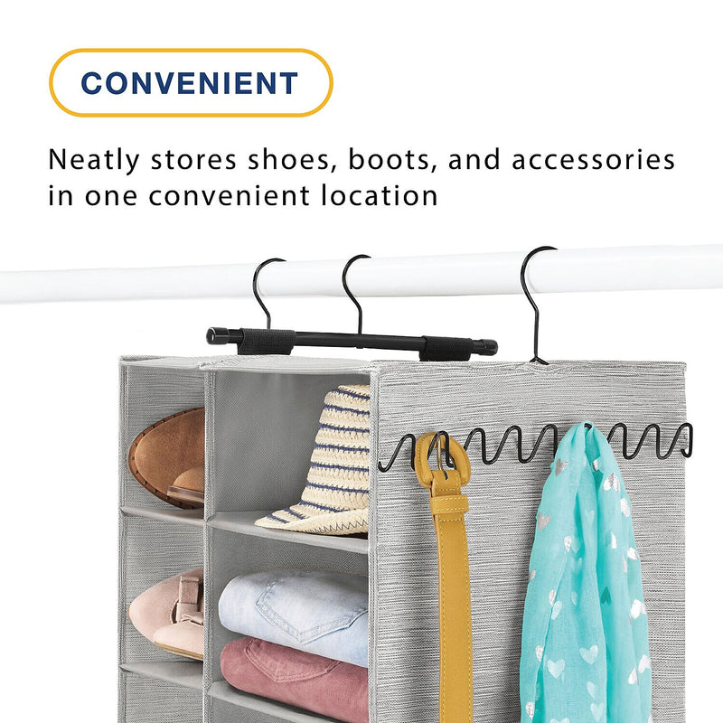Whitmor Hanging Shoe and Sweater Organizer, Gray (5455-9667)
