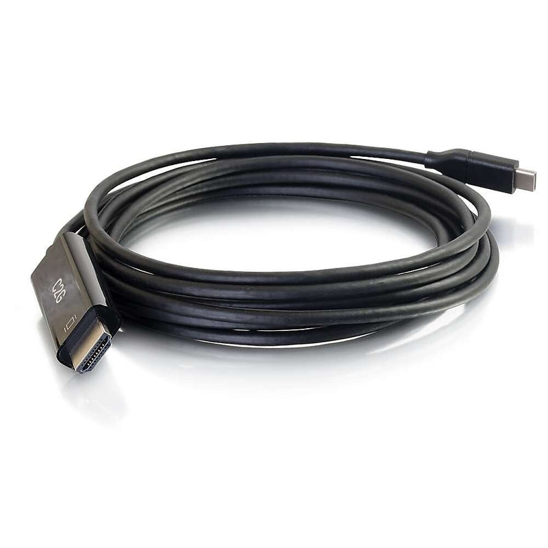 C2G Cables to Go USB-C to HDMI Audio/Video Adapter Cable, Male to Male, Black (26889)