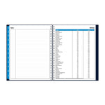 2025-2026 Blue Sky Collegiate 8.5" x 11" Academic Year Weekly & Monthly Planner, Plastic Cover, Navy (148672-A26)