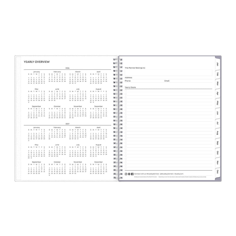 2026 Blue Sky Ru Du Flore 8.5" x 11"  Weekly & Monthly Planner, Plastic Cover, Multicolored (101602-26)