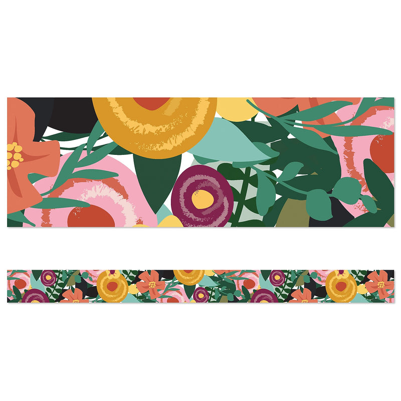 Carson Dellosa Education Grow Together Straight Borders, 3"x 3', Floral Garden, 6/Bundle (CD-108492-6)