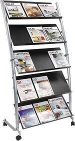 Alba Literature Holder, 9.4" x 12.6", Black Metal (DD5GM)