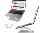 SIIG Adjustable Aluminum Stand for Laptops and Macbooks, Silver (CE-MT2C12-S1)