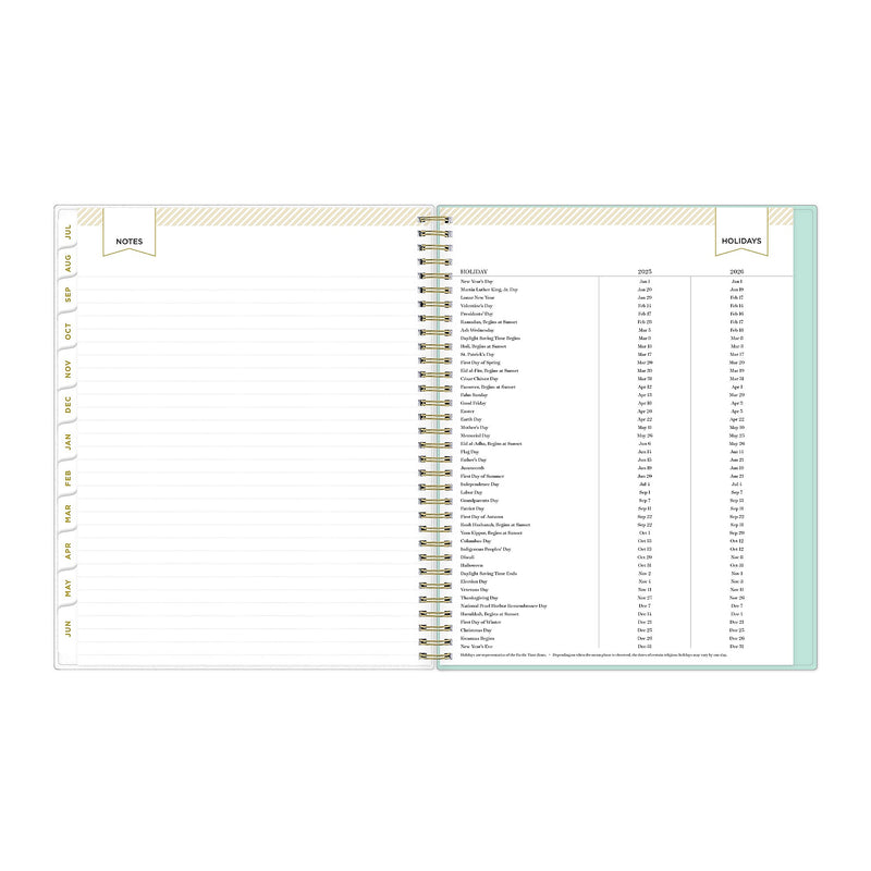 2025-2026 Day Designer for Blue Sky Secret Garden 8.5" x 11" Academic Year Weekly & Monthly Planner, Plastic Cover (137896-A26)