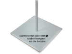 Azar Sign Holder, 12" x 62.5", Vertical, Freestanding, Clear/Silver, Acrylic (300868)