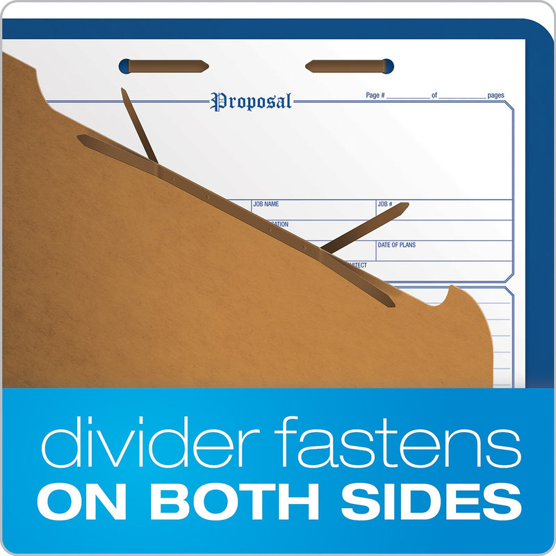 Pendaflex Pressboard Classification Folder, 1-Dividers, 1 3/4" Expansion, Letter Size, Dark Blue, 10/Box (23732P)