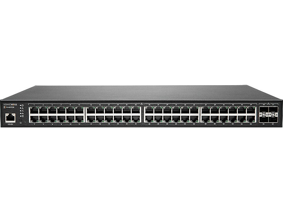 SonicWALL 48-Port Gigabit Ethernet Managed Switch, 176 Gbps, Black (02-SSC-2466)