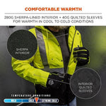 GloWear 8275 Heavy-Duty High-Visibility Workwear Jacket, S, Lime/Black (23972)