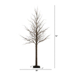 Nearly Natural 6-ft Pre-Lit Artificial Twig Tree with 480 Warm White LED Lights (T4929)