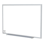 Ghent Magnetic Hygienic Porcelain Dry-Erase Whiteboard, Aluminum Frame, 4'H x 7' 4"W (M4-47-4)