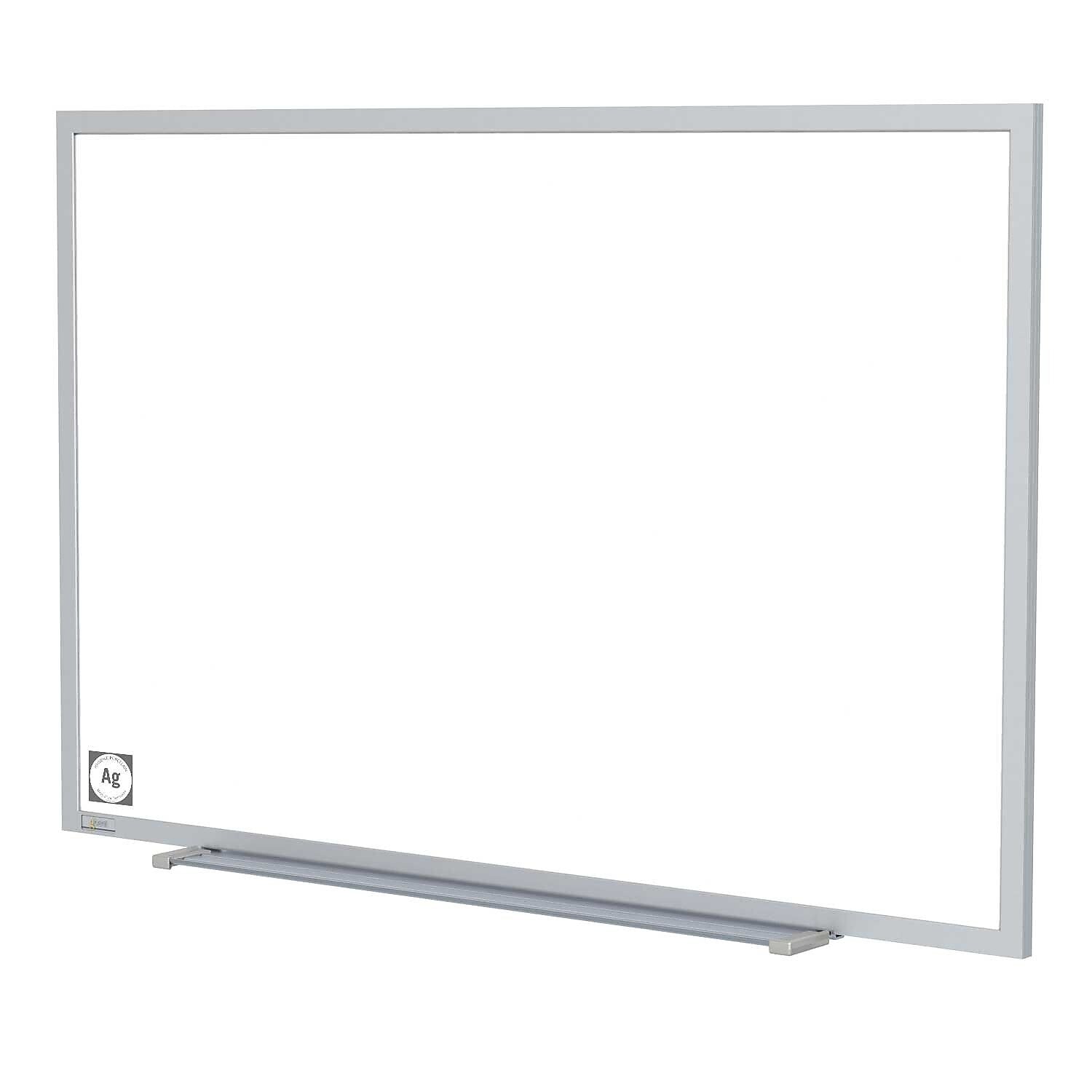 Ghent Magnetic Hygienic Porcelain Dry-Erase Whiteboard, Aluminum Frame, 4'H x 7' 4"W (M4-47-4)