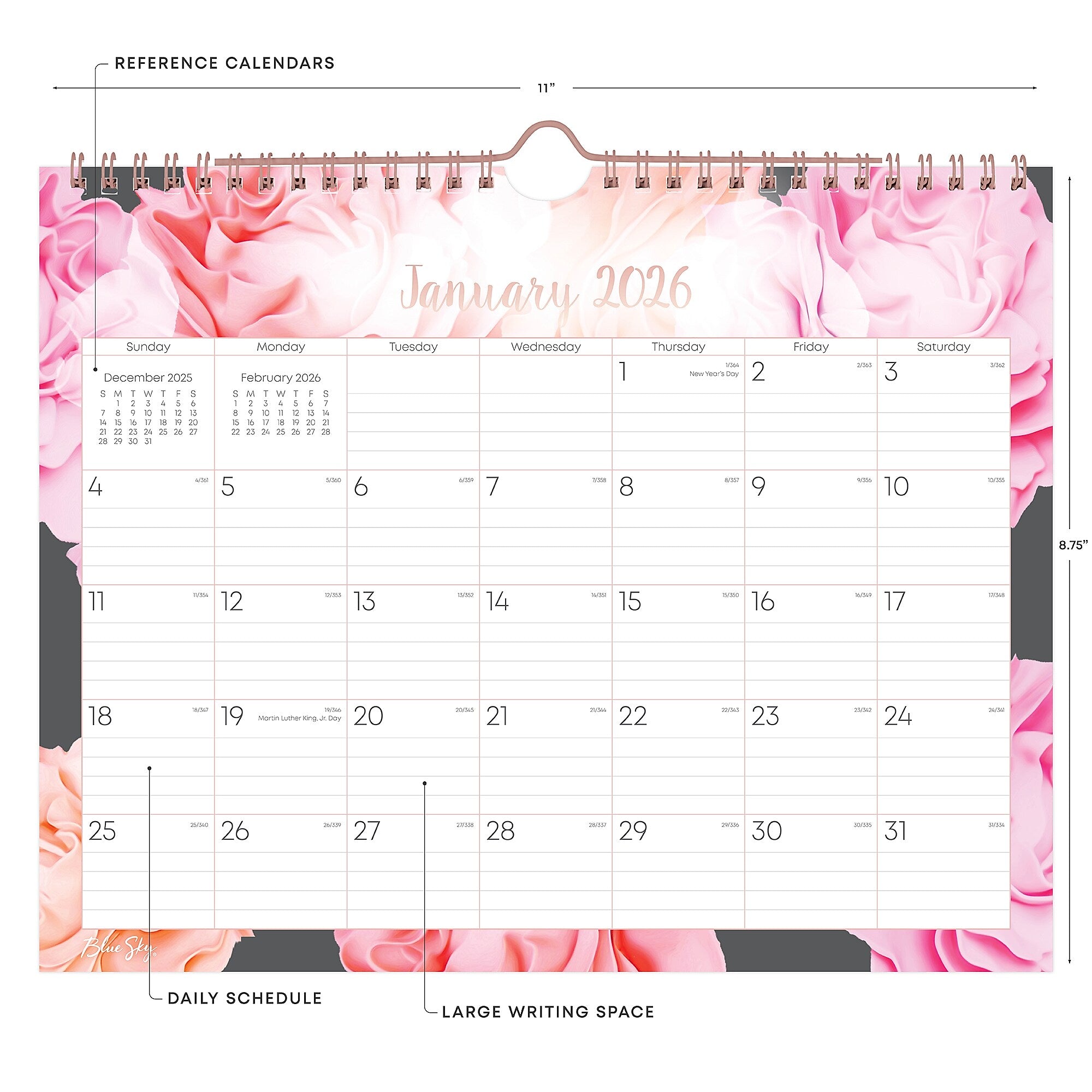 2026 Blue Sky Joselyn 11" x 8.75" Monthly Desk Calendar (147480-26)
