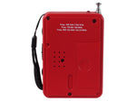 Jensen Wireless AM/FM Weather Band Radio with Flashlight, Red/Black (JEP-100)