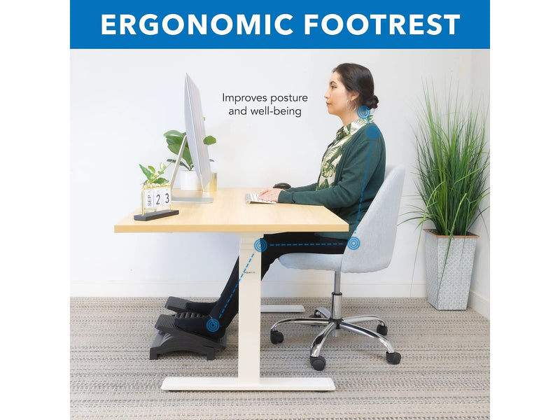 Mount-It! Dual Pedal Ergonomic Footrest, Black (MI-7811)