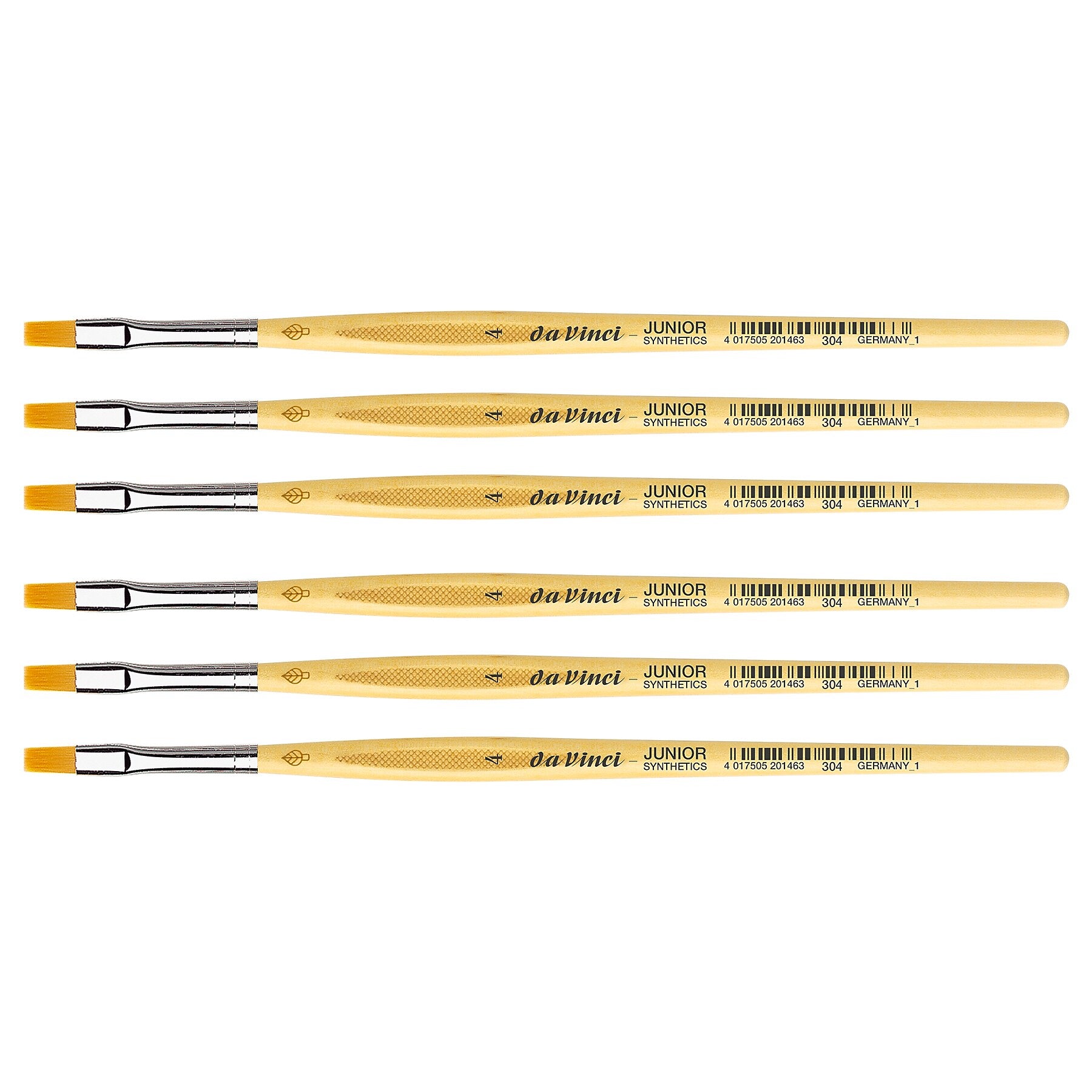 da Vinci JUNIOR Synthetics Tempera Student Round Brush, 6 Brushes/Pack (DVXVA3044-6)