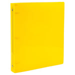 JAM Paper 1" 3-Ring Flexible Poly Binder, Yellow (PB75239YE)