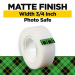 Scotch Magic Invisible Clear Tape Refill, 0.75" x 27.77 yds., 1" Core, Clear, 3 Rolls/Pack (810-3PK)