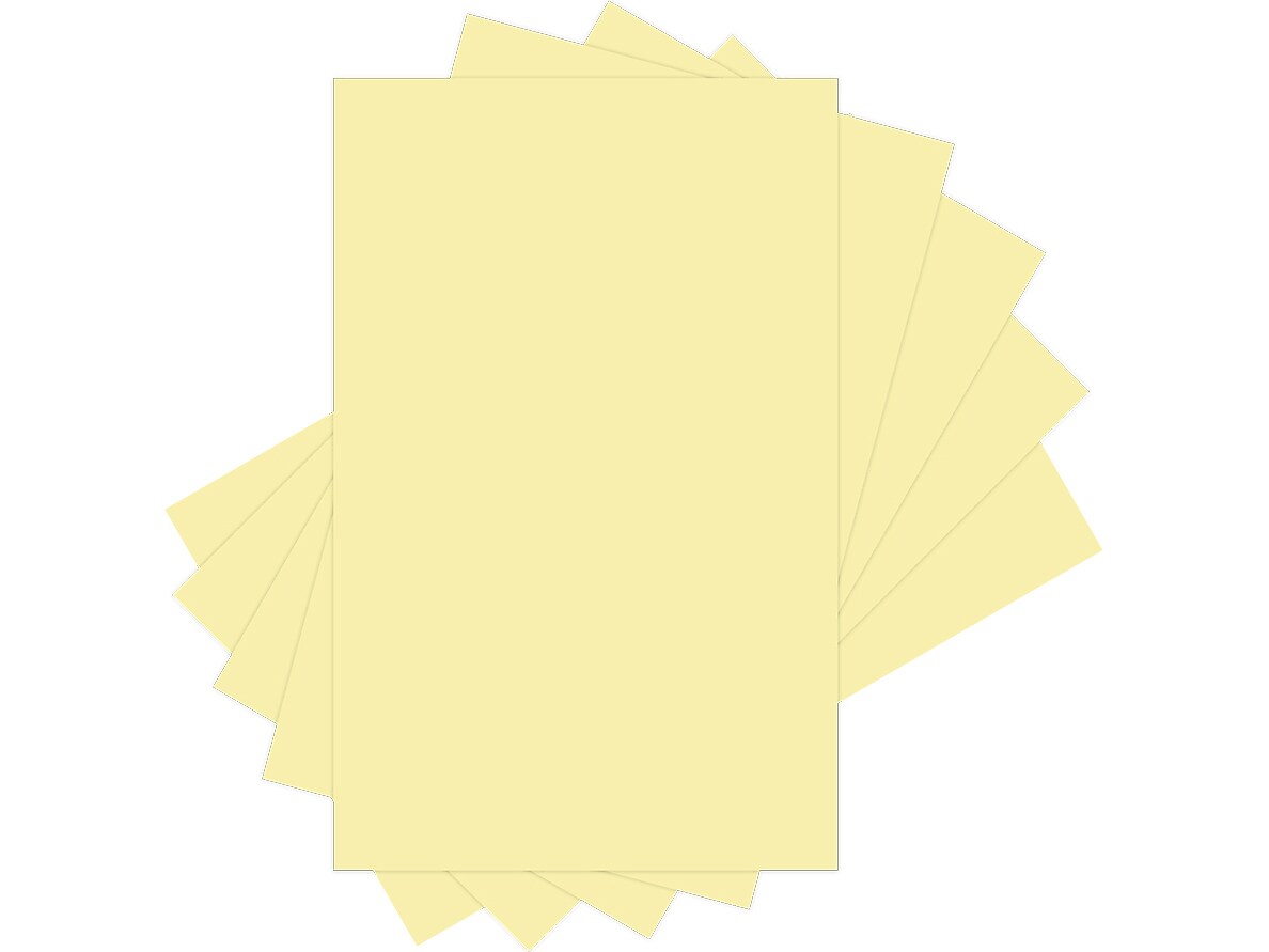 Lettermark Colors 30% Recycled 11" x 17" Colored Paper, 20 lbs., Canary, 500 Sheets/Ream (94293RM)