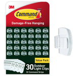 Command Light Clips, Clear, 30/Pack (17017CLRAW30NA)