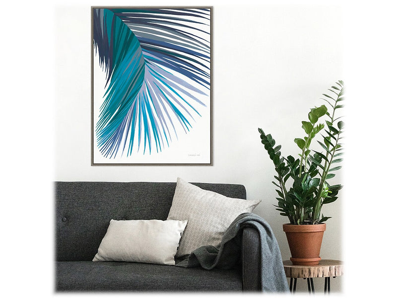 Amanti Art Retro Palm Leaf II Cool, Canvas, 23" x 30" (A42675516436)