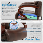 La-Z-Boy Bradley Bonded Leather Executive Chair, Roasted Chestnut (44762)